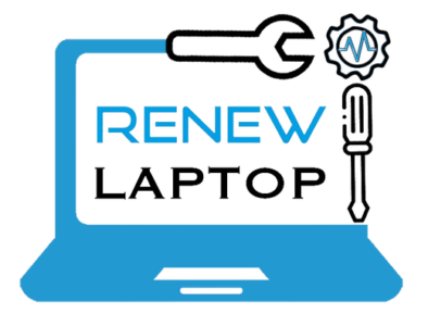 Renew Laptop logo, laptop repair service in Ahmedabad